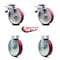 Service Caster 8 Inch Poly on Aluminum Caster Set with Roller Bearings 2 Brakes 2 Rigid SCC SCC-TTL30S820-PAR-2-R-2 - alternate 6